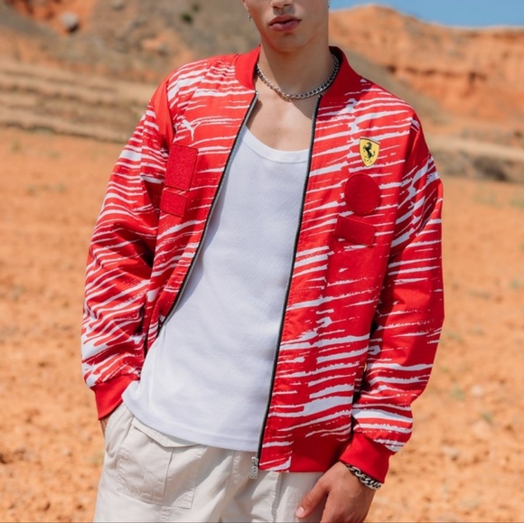 Puma Other - NWT PUMA x Scuderia Ferrari x Joshua Vides Red Rosso Corsa F1 Race Jacket XXL